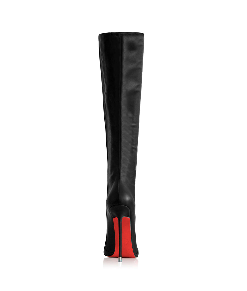 Dali 120 Black · Charlotte Luxury Boots · Luxury High Heel Pointy Boots · Di Marni - Vicenzo Rossi · Custom made · Made to measure · Luxury Pointy High Heel Boots · Stiletto Boots