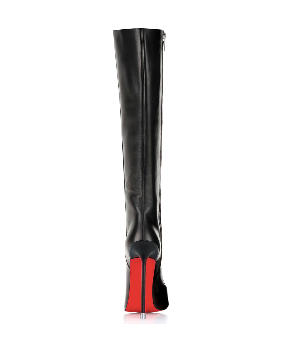 Dorbeon 120 Black  · Charlotte Luxury Boots · Luxury High Heel Pointy Boots · Di Marni - Vicenzo Rossi · Custom made · Made to measure · Luxury Pointy High Heel Boots · Stiletto Boots