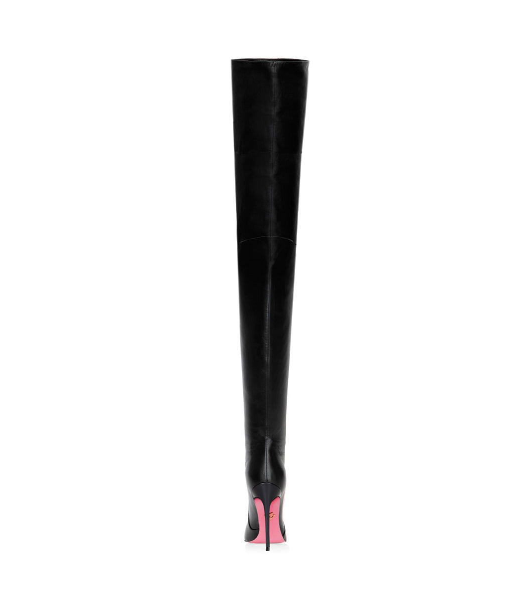 Bunda 120 Black  · Charlotte Luxury High Heels Boots · Ada de Angela Boots  · High Heels Boots · Luxury Boots · Thigh High  Knee Boots · Stiletto · Leather Boots