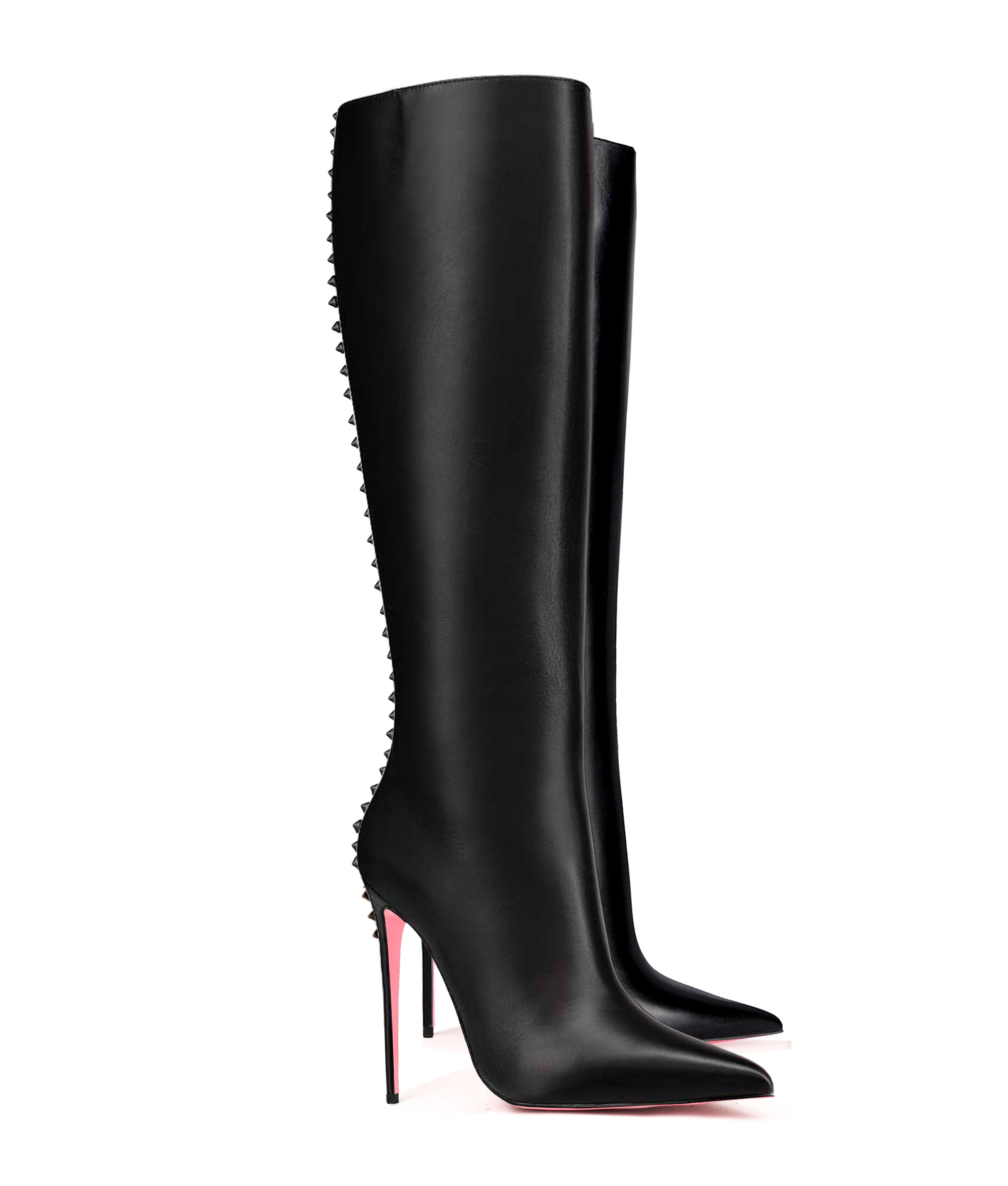 Crux Black · Charlotte Luxury High Heels Boots · Ada de Angela Shoes · High Heels Boots · Luxury Boots · Knee High Boots · Stiletto · Leather Boots