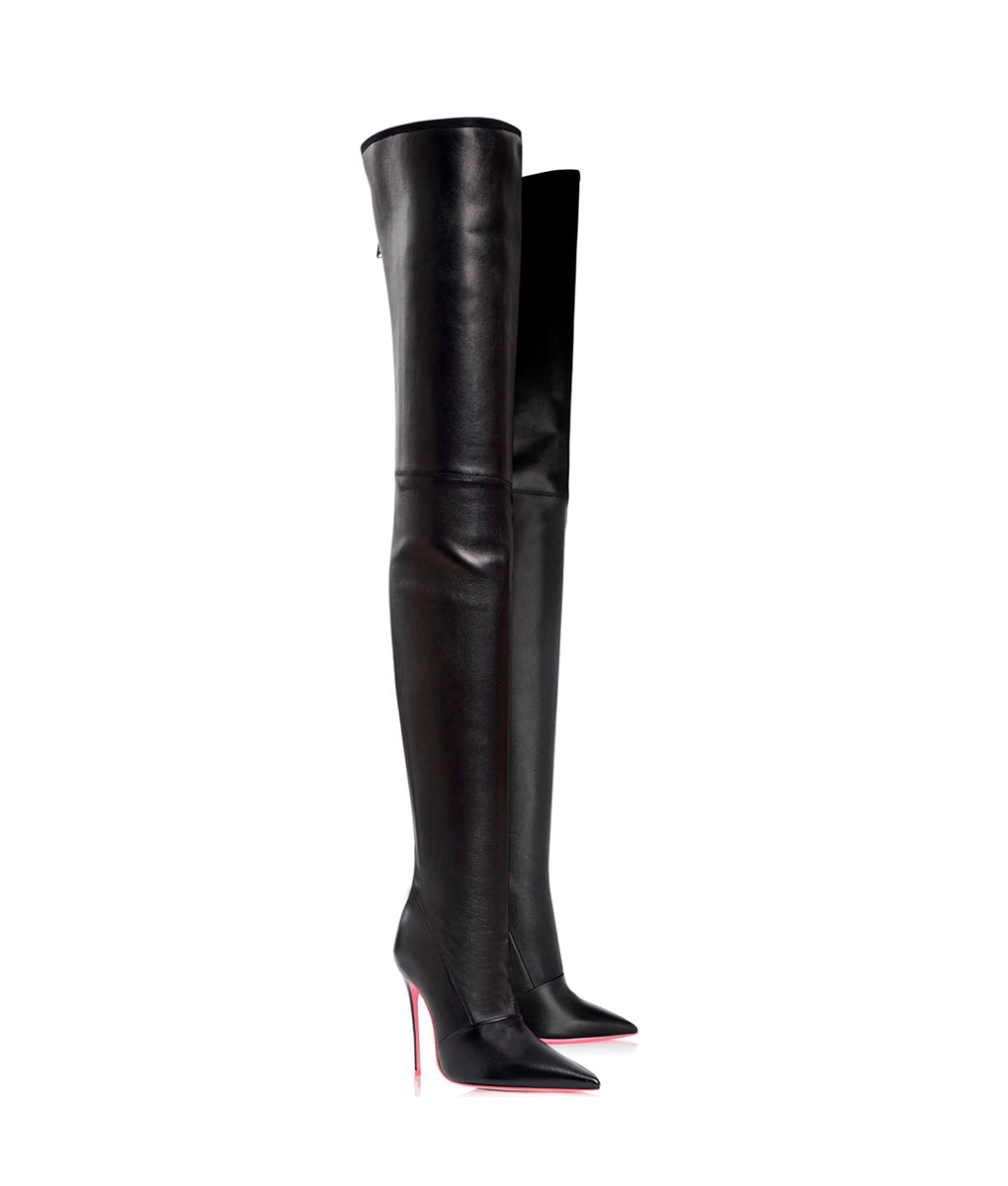 Cursa 120 Black stretch  · Charlotte Luxury High Heels Boots · Ada de Angela Shoes · High Heels Boots · Luxury Boots · Knee High Boots · Stiletto · Leather Boots