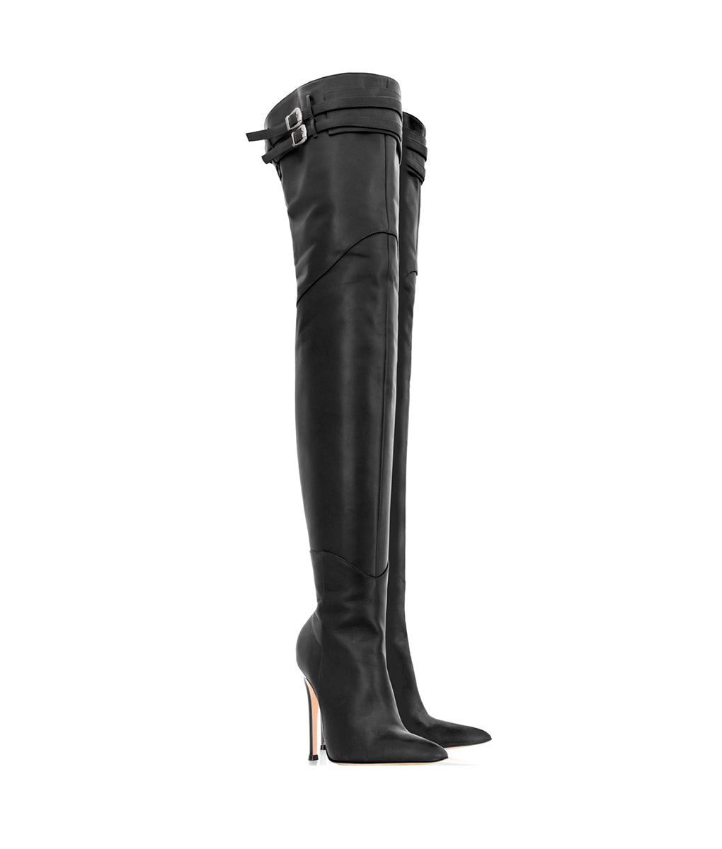 Dalina 115 Black · Charlotte Luxury Boots · Luxury High Heel Over Knee Boots · Cq Couture · Custom Made · Made to measure · Luxury High Heel Thigh High Boots · Boots