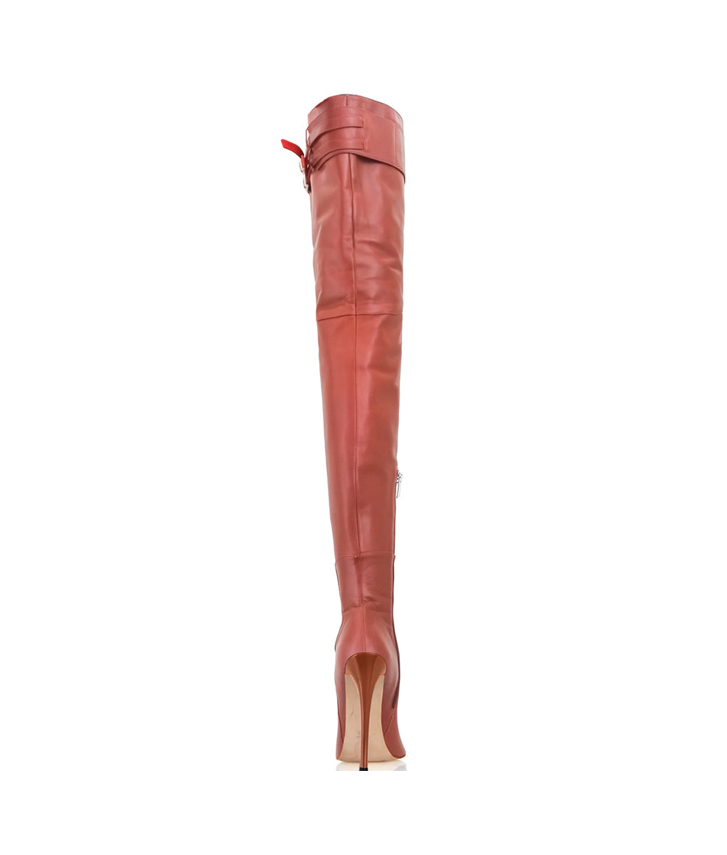 Dalina 115 English Tan · Charlotte Luxury Boots · Luxury High Heel Over Knee Boots · Cq Couture · Custom Made · Made to measure · Luxury High Heel Thigh High Boots · Boots