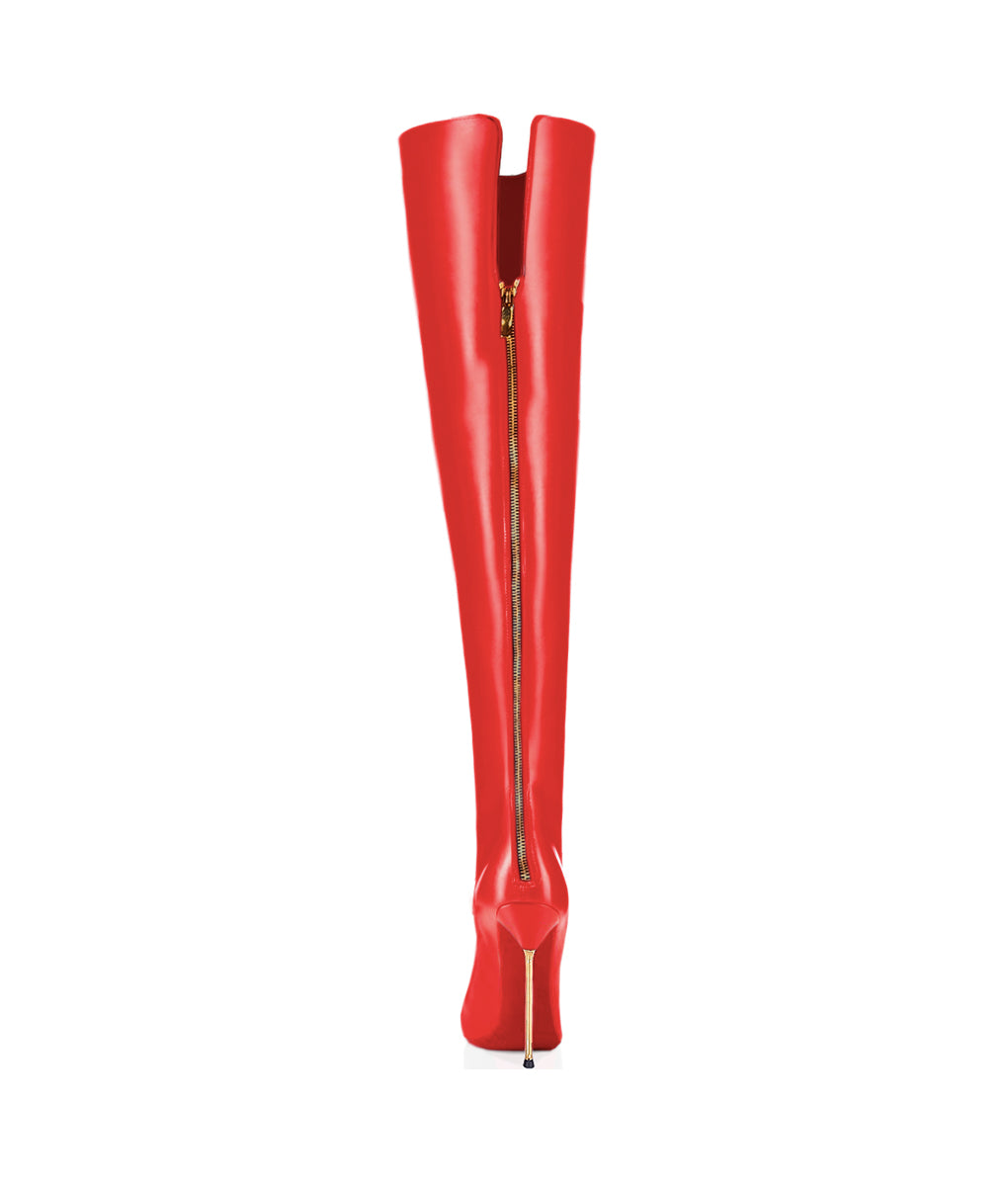 Dania 105 Red · Charlotte Luxury Boots · Luxury High Heel Over Knee Boots · Cq Couture · Custom Made · Made to measure · Luxury High Heel Thigh High Boots · Boots