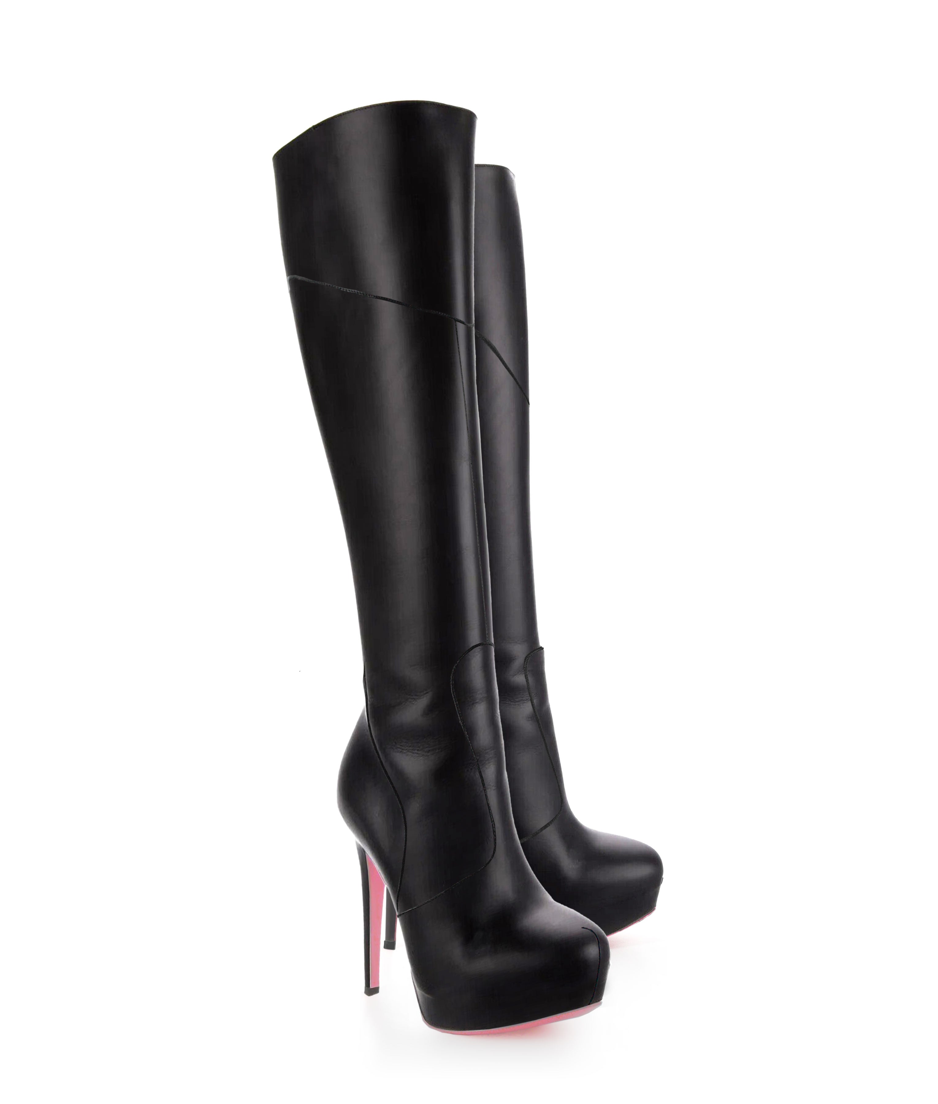 Darika 150 Black · Charlotte Luxury Boots · Luxury High Heel Knee High Boots · Yarose Shulzhenko · Custom Made · Made to measure · Luxury High Heel Tall Boots · Boots