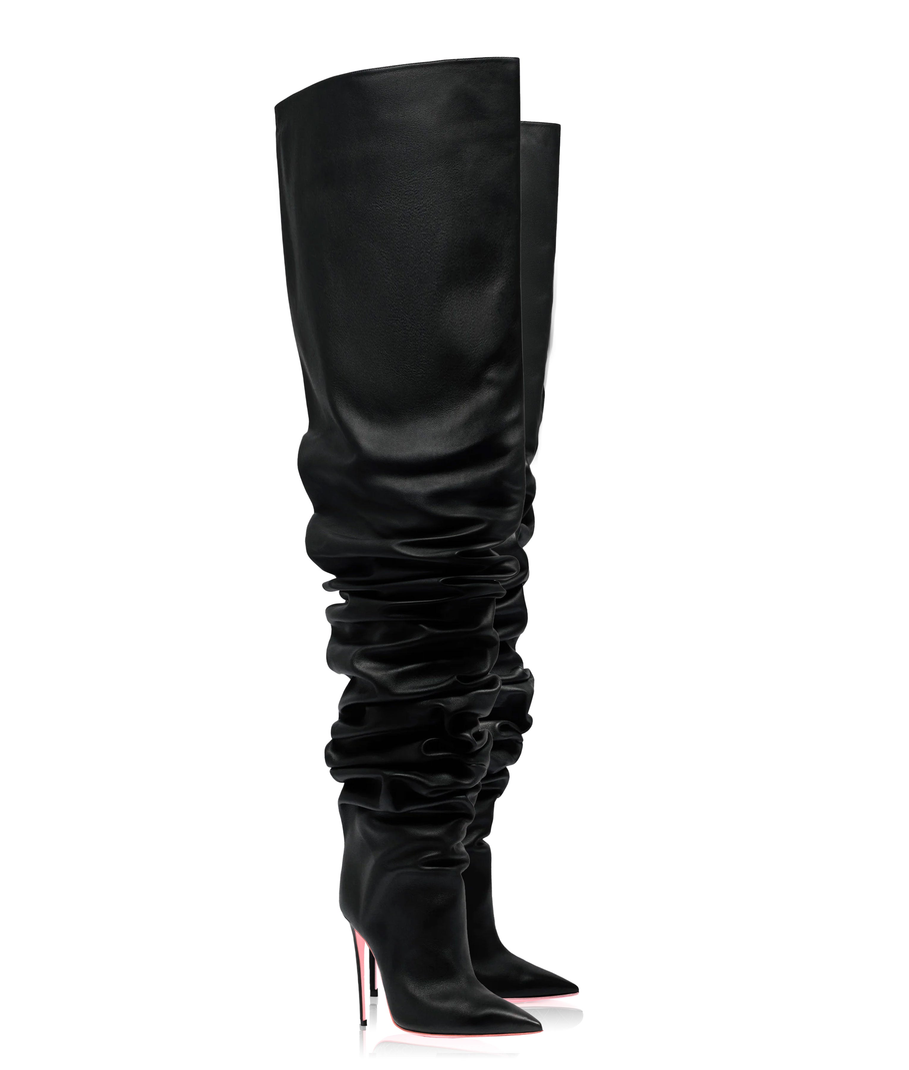 Discover the Dracconia 120 Black, exclusive over-the-knee boots crafted in premium nappa leather. Designed for bold elegance, with a 120mm heel, tailored fit options, and made in Spain. Elevate your style with unmatched sophistication. Shop now at Charlotte-Luxury.com.