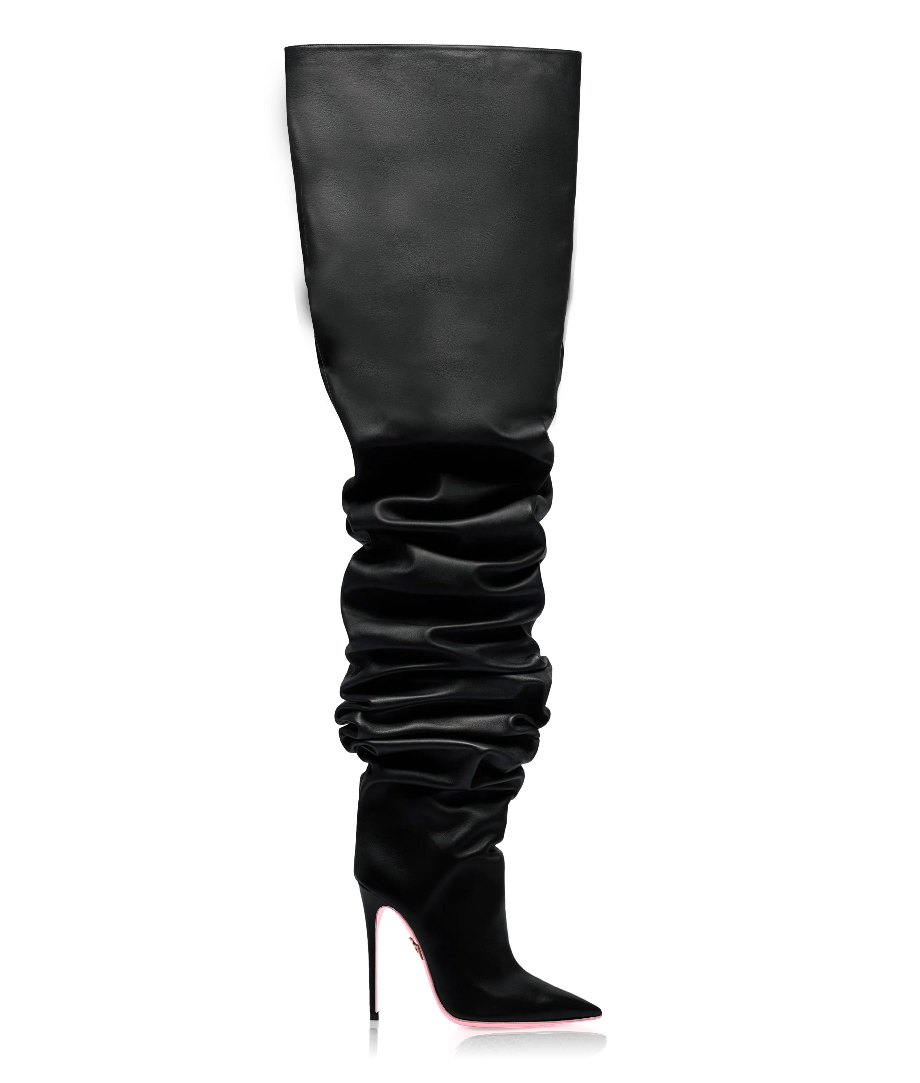 Discover the Dracconia 120 Black, exclusive over-the-knee boots crafted in premium nappa leather. Designed for bold elegance, with a 120mm heel, tailored fit options, and made in Spain. Elevate your style with unmatched sophistication. Shop now at Charlotte-Luxury.com.