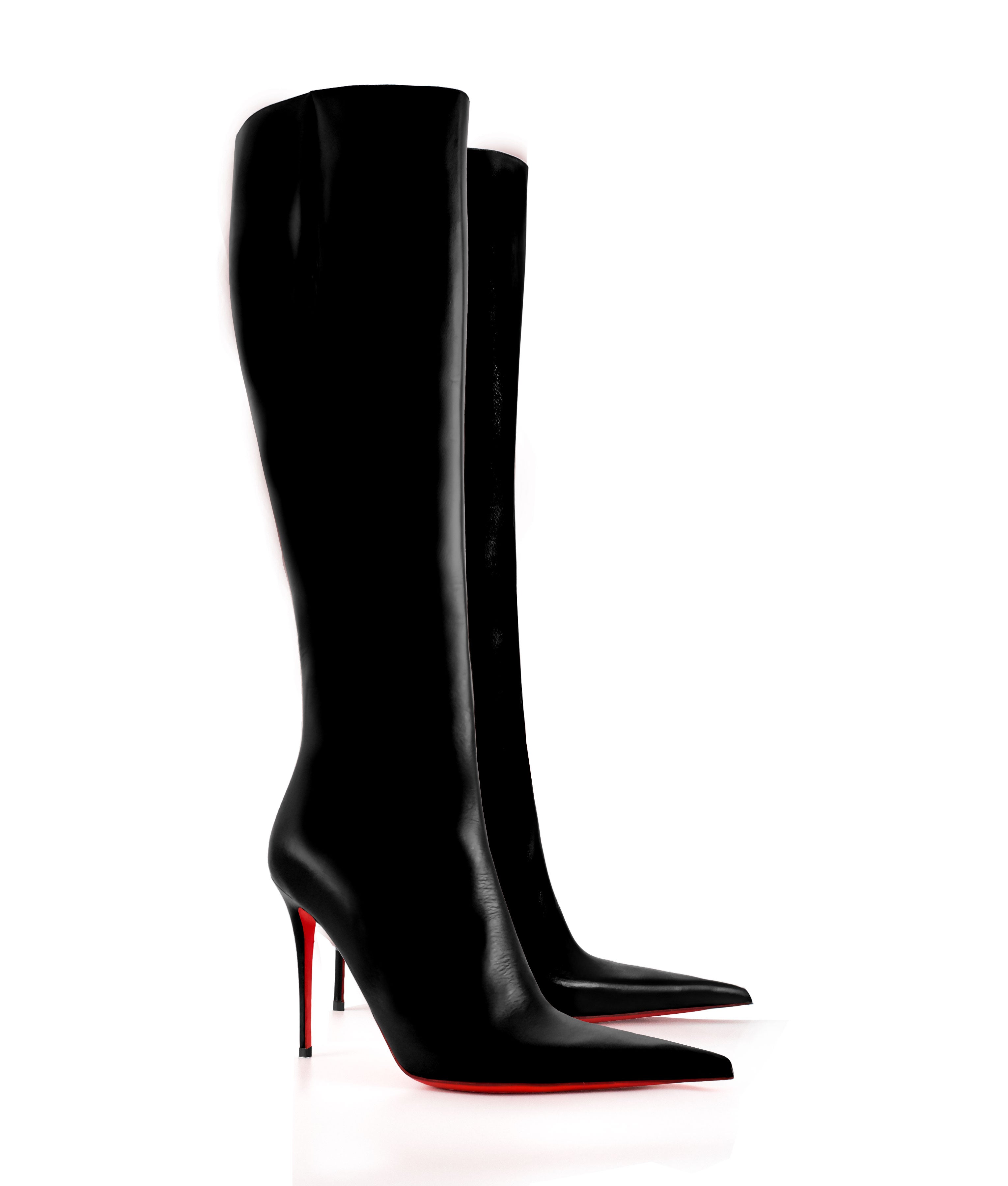 Mizar 100 Black Nappa · Charlotte Luxury High Heels Boots · Ada de Angela Shoes · High Heels Boots · Luxury Boots · Knee High Boots · Stiletto · Leather Boots