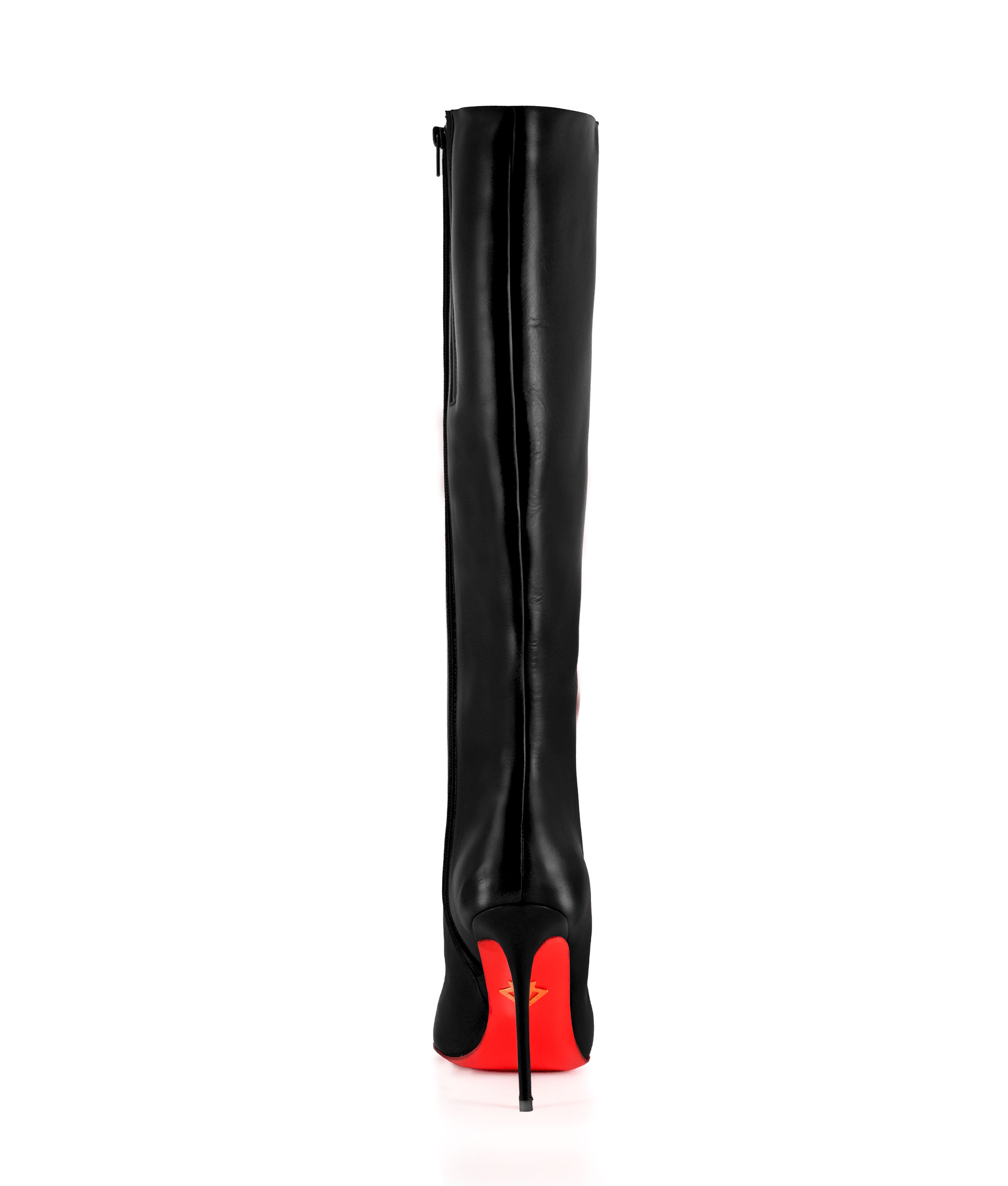 Mizar 100 Black Nappa · Charlotte Luxury High Heels Boots · Ada de Angela Shoes · High Heels Boots · Luxury Boots · Knee High Boots · Stiletto · Leather Boots