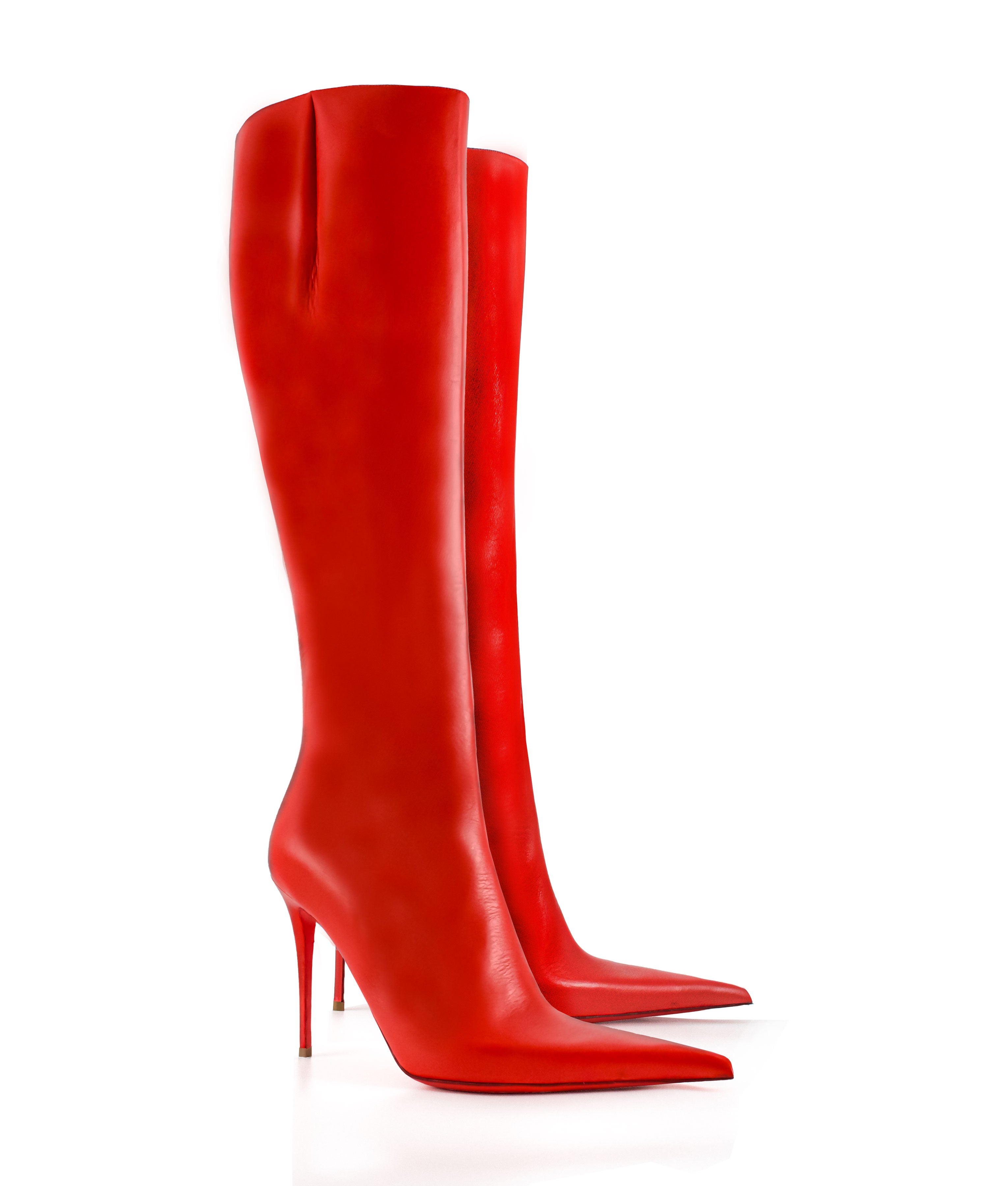 Mizar 100 Red Nappa · Charlotte Luxury High Heels Boots · Ada de Angela Shoes · High Heels Boots · Luxury Boots · Knee High Boots · Stiletto · Leather Boots