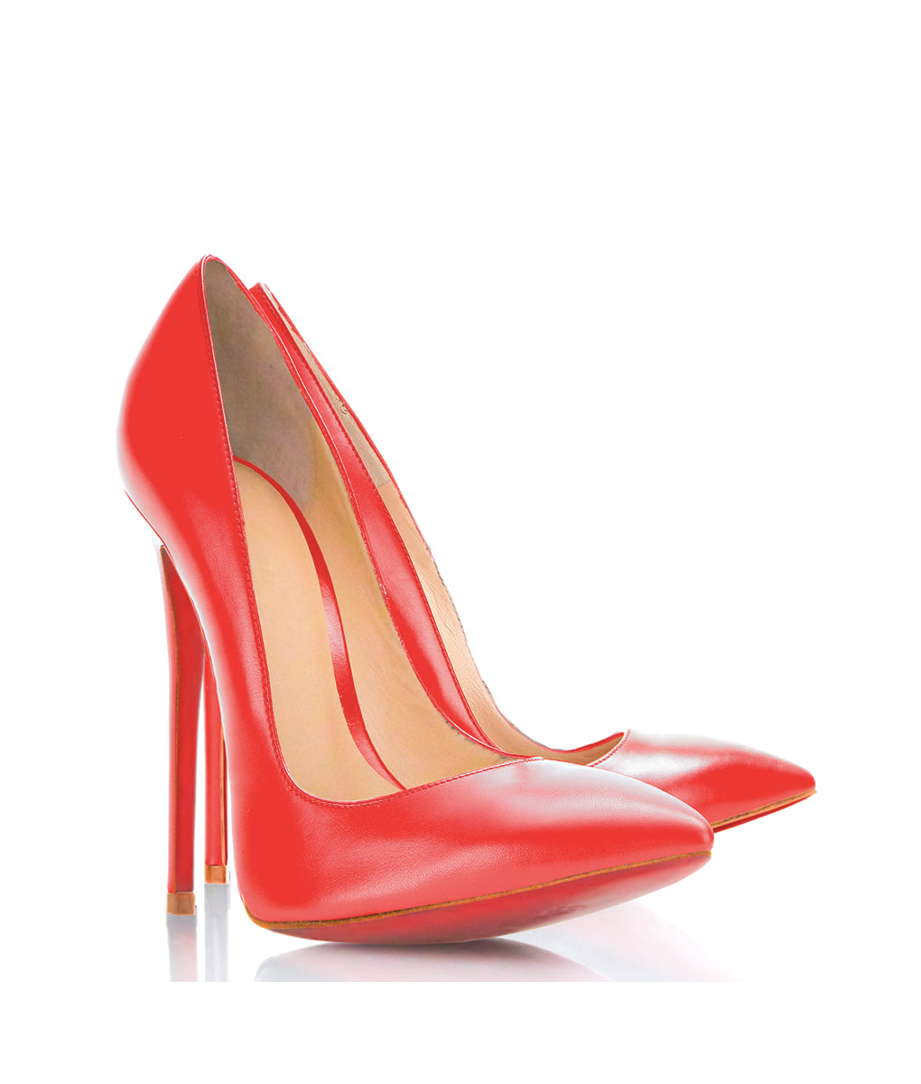 Dakhuva Red  · Charlotte Luxury Shoes · Luxury High Heel Pumps · Di Marni - Vicenzo Rossi · Custom made · Made to measure · Luxury Pumps High Heel Shoes · Stiletto Shoes