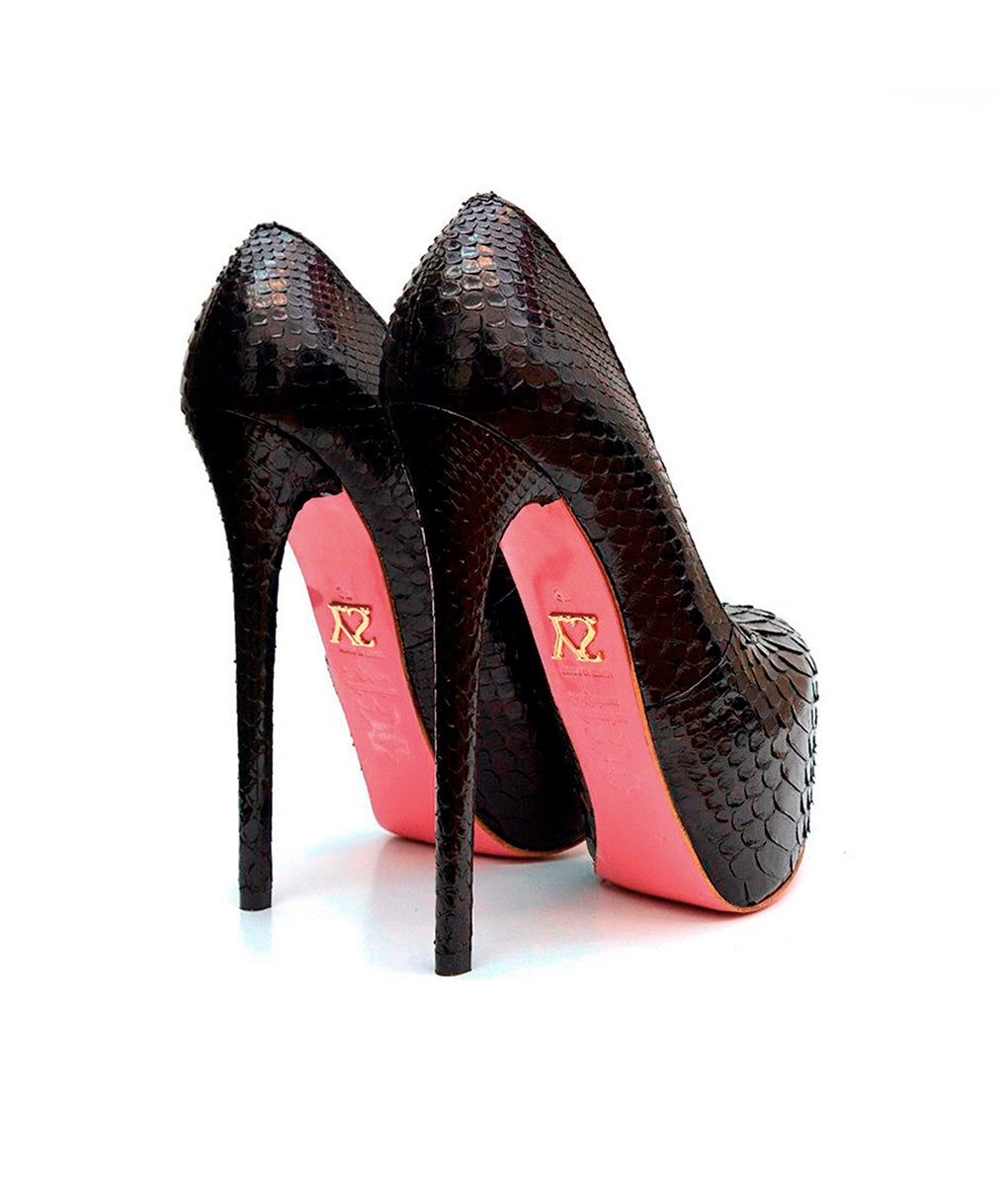 Kalinda Black Python · Charlotte Luxury Shoes · Luxury High Heel Platform Shoes · Yarose Shulzhenko · Custom Made · Made to measure · Luxury High Heel Shoes · Shoes