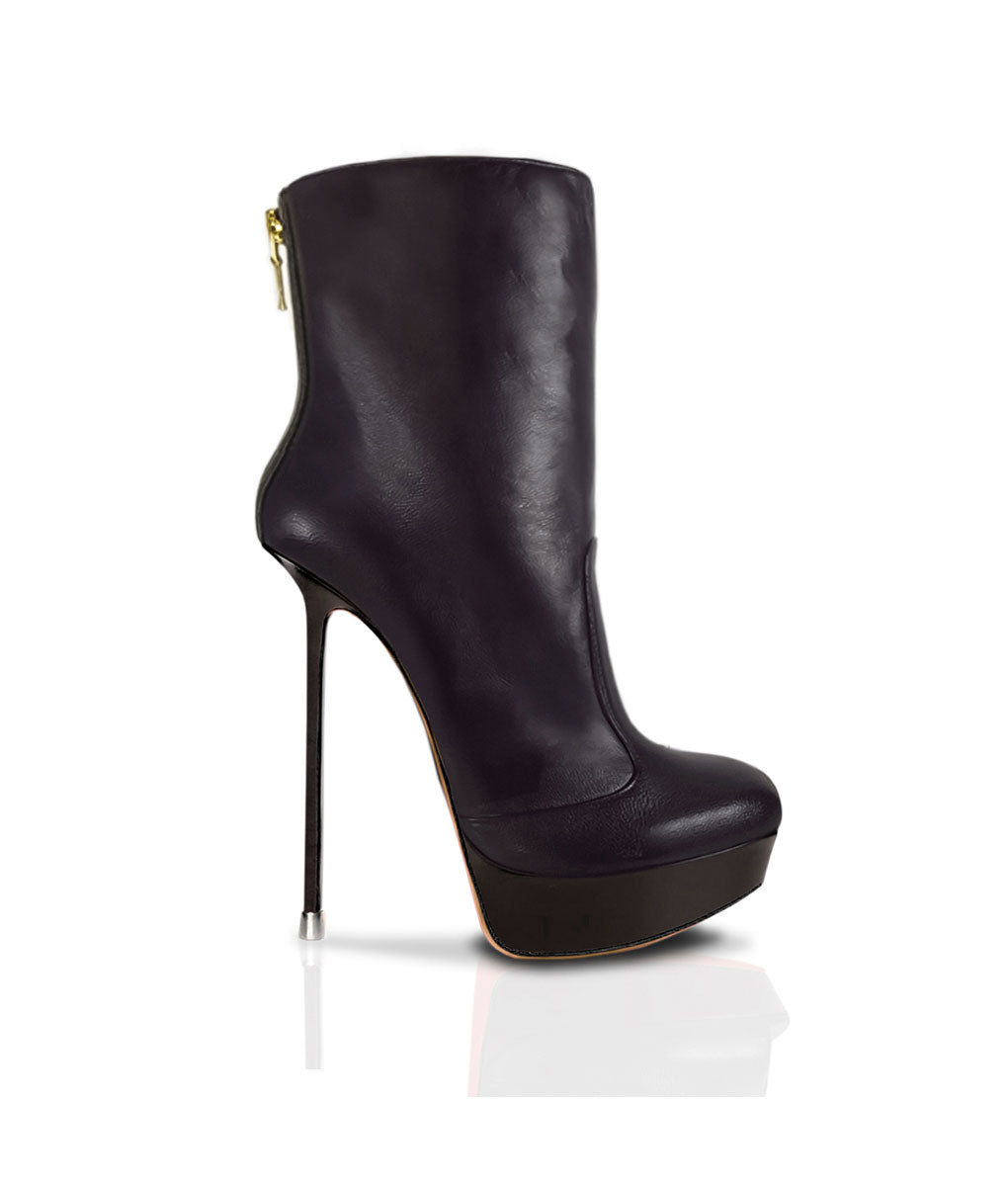 Mauhuala Black · Charlotte Luxury Boots · Luxury High Heel Ankle Boots · Di Marni - Vicenzo Rossi · Custom made · Made to measure · Luxury Platform High Heel Boots · Stiletto Boots