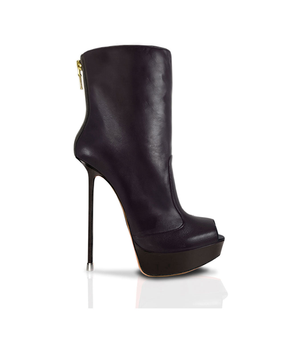 Numala Black · Charlotte Luxury Boots · Luxury High Heel Ankle Boots · Di Marni - Vicenzo Rossi · Custom made · Made to measure · Luxury Platform High Heel Boots · Stiletto Boots