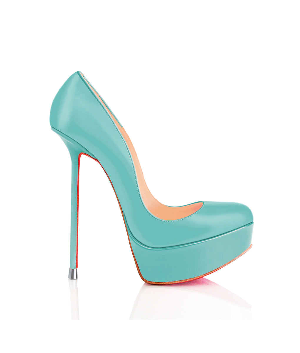 Oxia Aquamarine - Charlotte Luxury Shoes - Luxury High Heel Platform Shoes - Di Marni - Vicenzo Rossi - Custom Made - Made to measure - Luxury Platform High Heel Shoes - Luxury Shoes