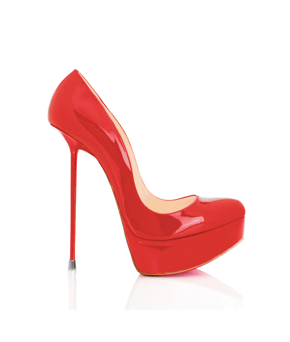 Oxia Red Patent · Charlotte Luxury Shoes · Luxury High Heel Platform Shoes · Di Marni - Vicenzo Rossi · Custom Made · Made to measure · Luxury Platform High Heel Shoes · Luxury Shoes