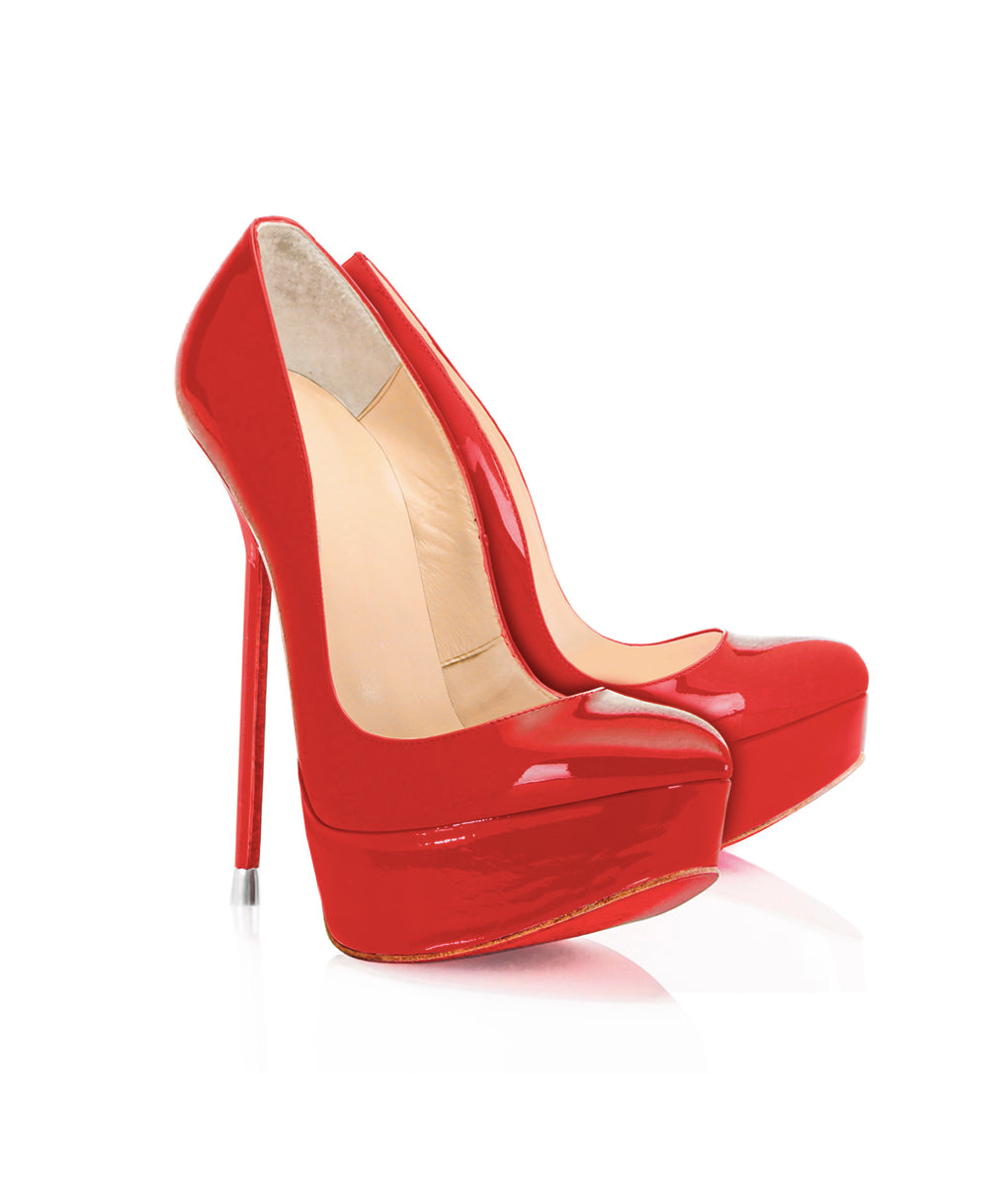 Oxia Red Patent · Charlotte Luxury Shoes · Luxury High Heel Platform Shoes · Di Marni - Vicenzo Rossi · Custom Made · Made to measure · Luxury Platform High Heel Shoes · Luxury Shoes