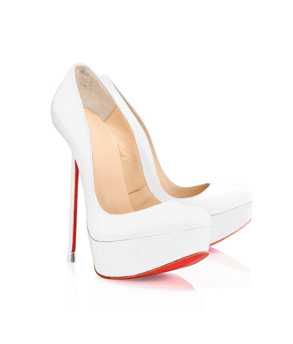 Oxia White Patent · Charlotte Luxury Shoes · Luxury High Heel Platform Shoes · Di Marni - Vicenzo Rossi · Custom Made · Made to measure · Luxury Platform High Heel Shoes · Luxury Shoes