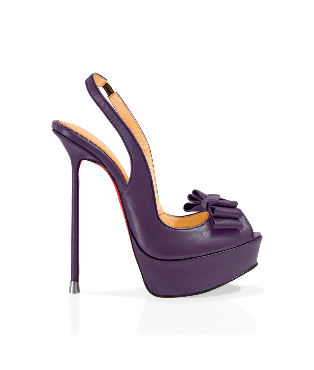 Yanis Purple · Charlotte Luxury Shoes · Luxury High Heel Peep Toe Shoes · Di Marni - Vicenzo Rossi · Custom Made · Made to measure · Luxury Peep Toe High Heel Shoes · Luxury Shoes