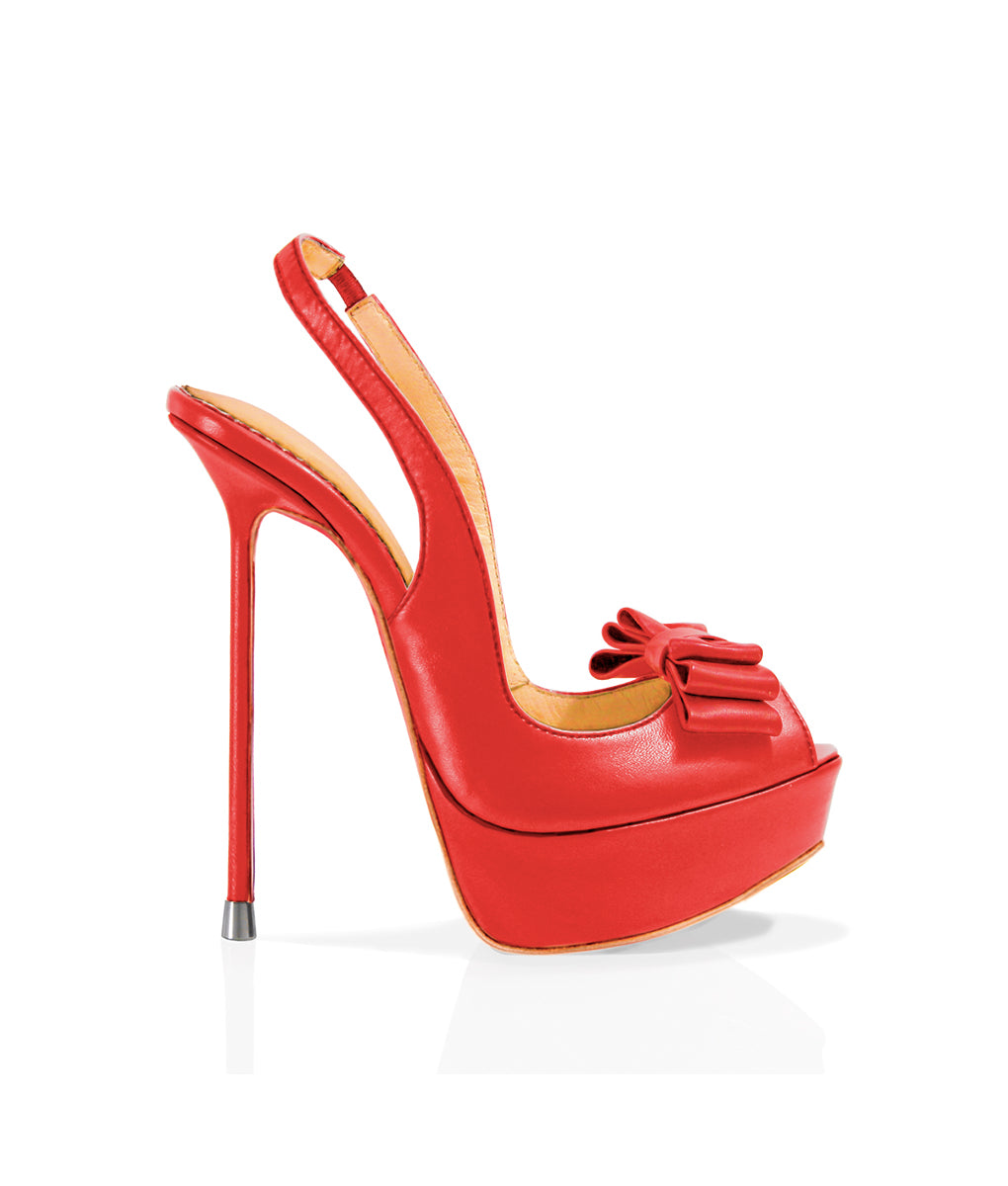 Yanis Red · Charlotte Luxury Shoes · Luxury High Heel Peep Toe Shoes · Di Marni - Vicenzo Rossi · Custom Made · Made to measure · Luxury Peep Toe High Heel Shoes · Luxury Shoes