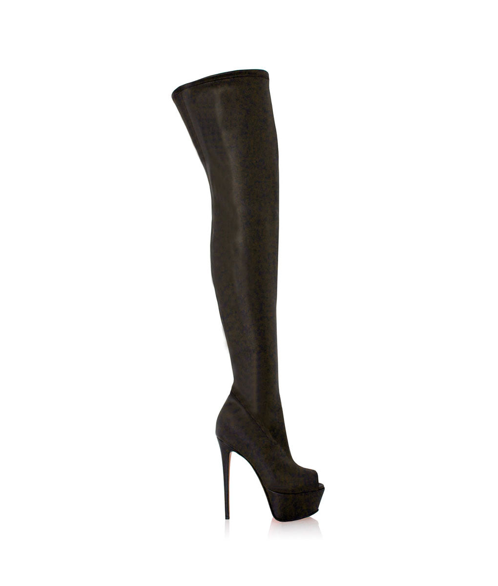 Synda Black · Charlotte Luxury Boots · Luxury High Heel Over Knee high Boots · Gio Hel · Custom Made · Made to measure  · Luxury High Heel Over  Knee High Boots · Boots