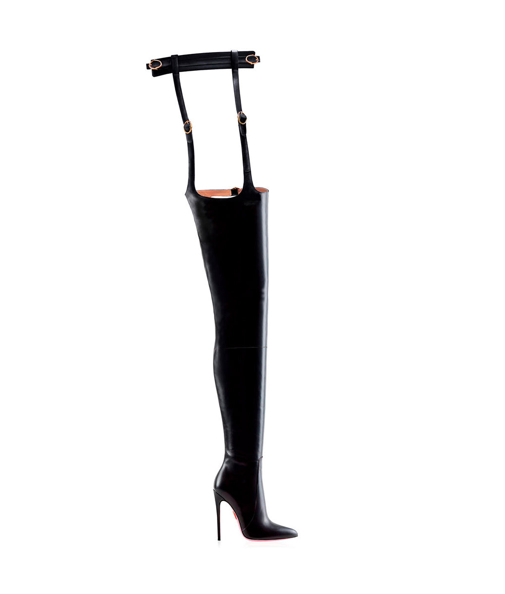 Adaia Black · Charlotte Luxury High Heels Boots · Ada de Angela Boots  · High Heels Boots · Luxury Boots · Thigh High Boots · Stiletto · Leather Boots