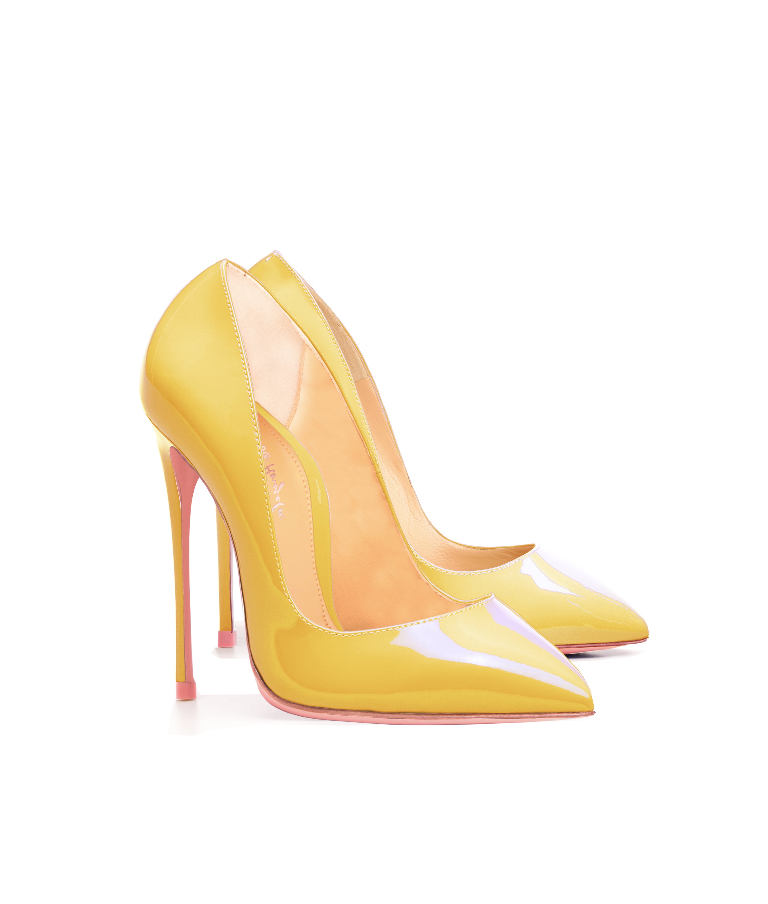 Alhena  Yellow  Patent · Charlotte Luxury High Heels Shoes · Ada de Angela Shoes · High Heels Shoes · Luxury High Heels · Patent Shoes · Stiletto · High Heels