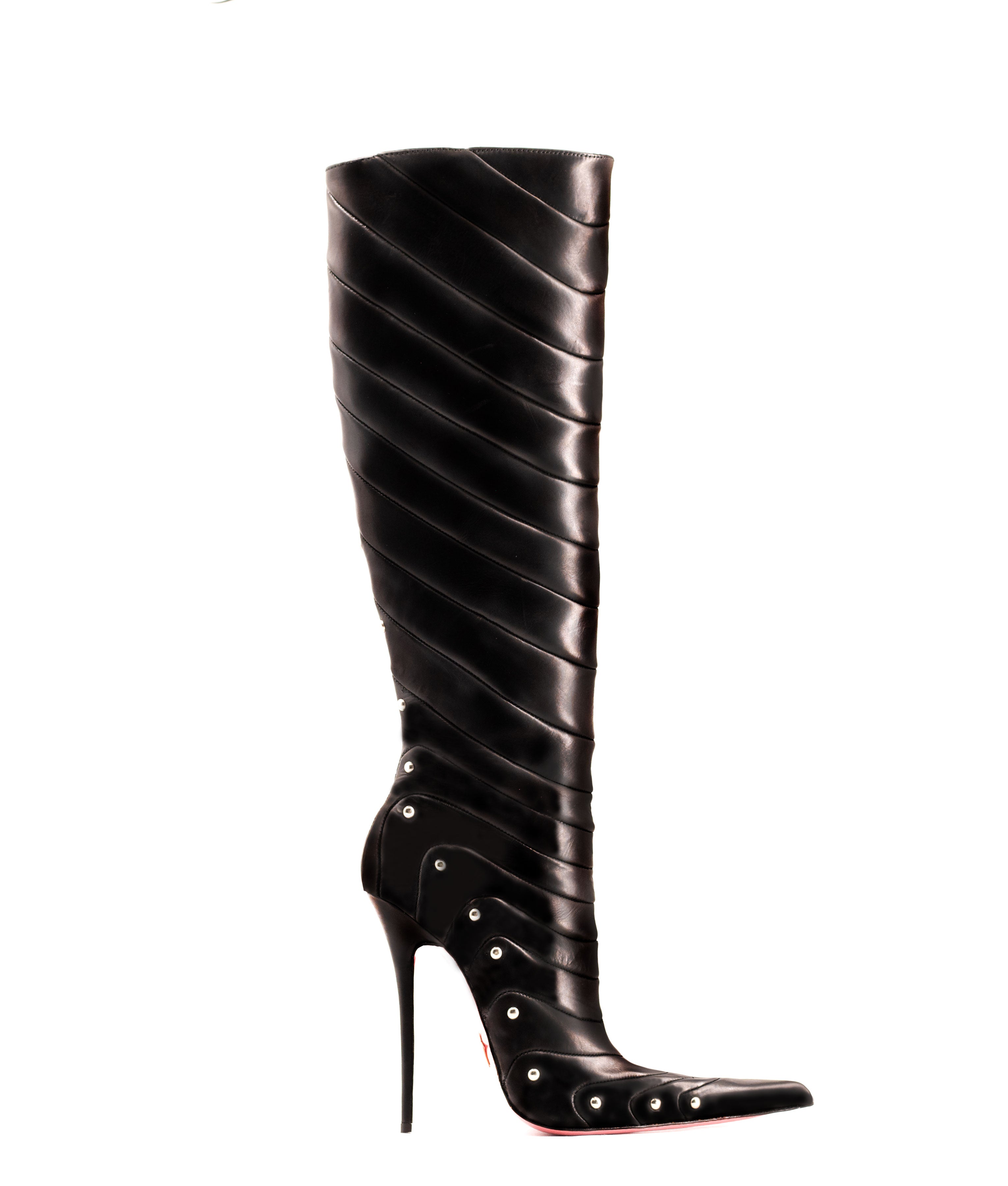 Doolas 125 Black · Charlotte Luxury Boots · Luxury High Heel Pointy Boots · Di Marni - Vicenzo Rossi · Custom made · Made to measure · Luxury Pointy High Heel Boots · Stiletto Boots