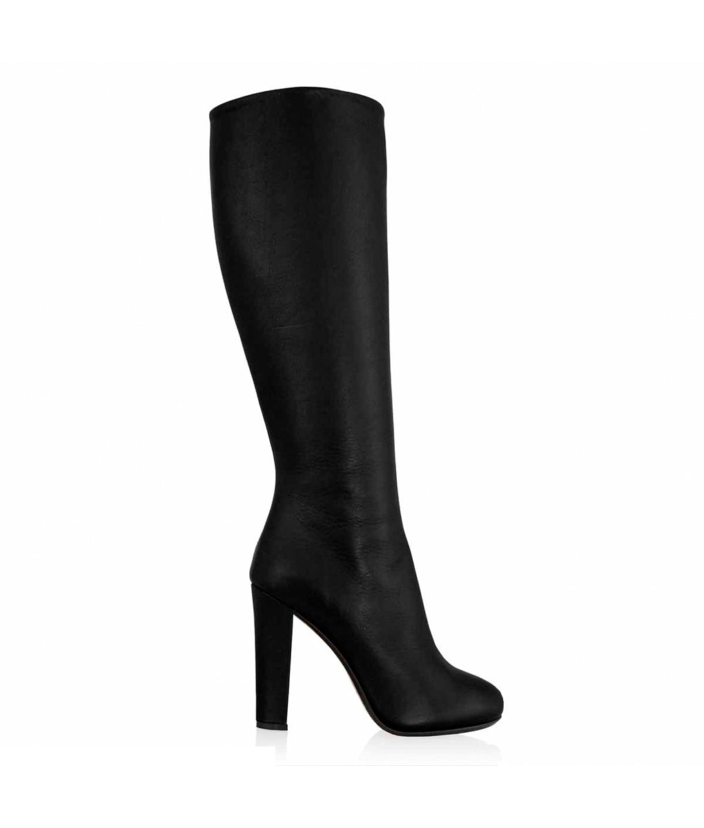 Masii Black · Cq Couture · Charlotte Luxury High Heels Knee High Boots · Luxury High heel Platform Boots · High heels Boots · Luxury High Heels Boots made in Italy