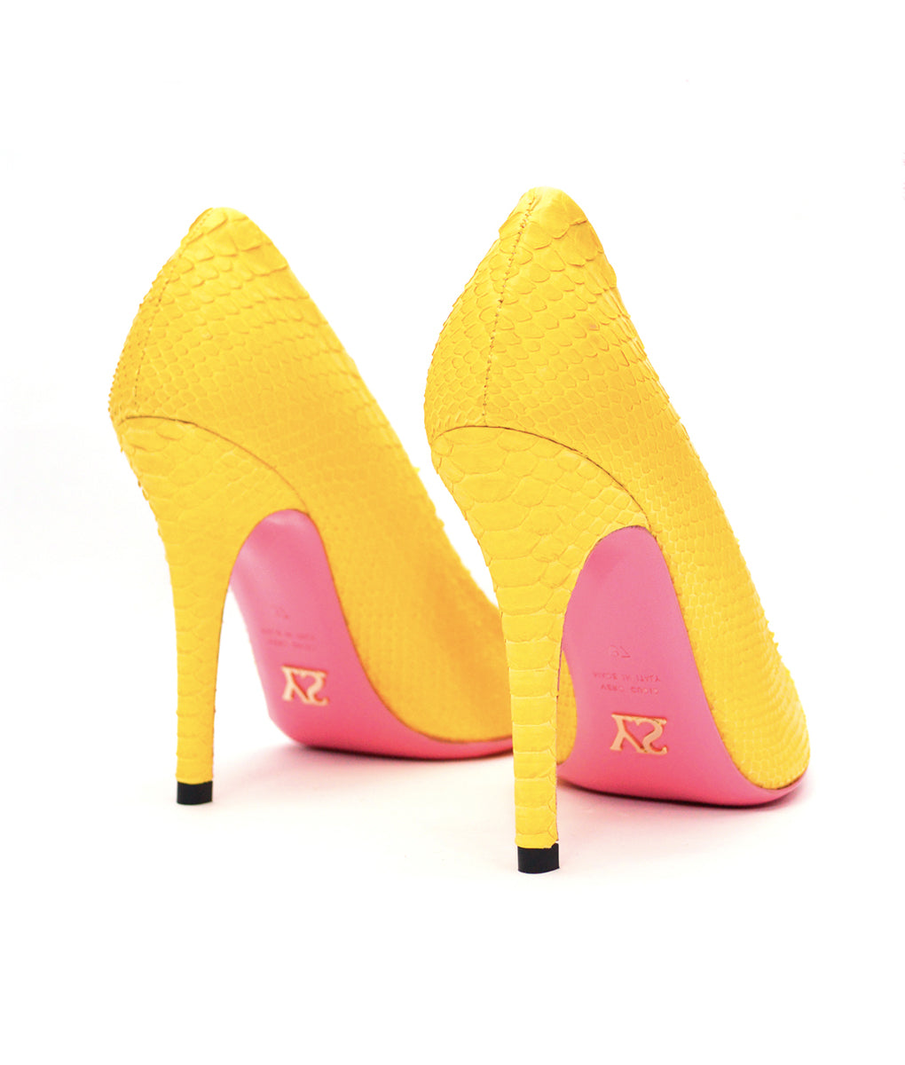 Noa Yellow Python · Charlotte Luxury Shoes · Luxury High Heel Pumps Shoes · Yarose Shulzhenko · Custom Made · Made to measure · Luxury High Heel Shoes 3 Shoes