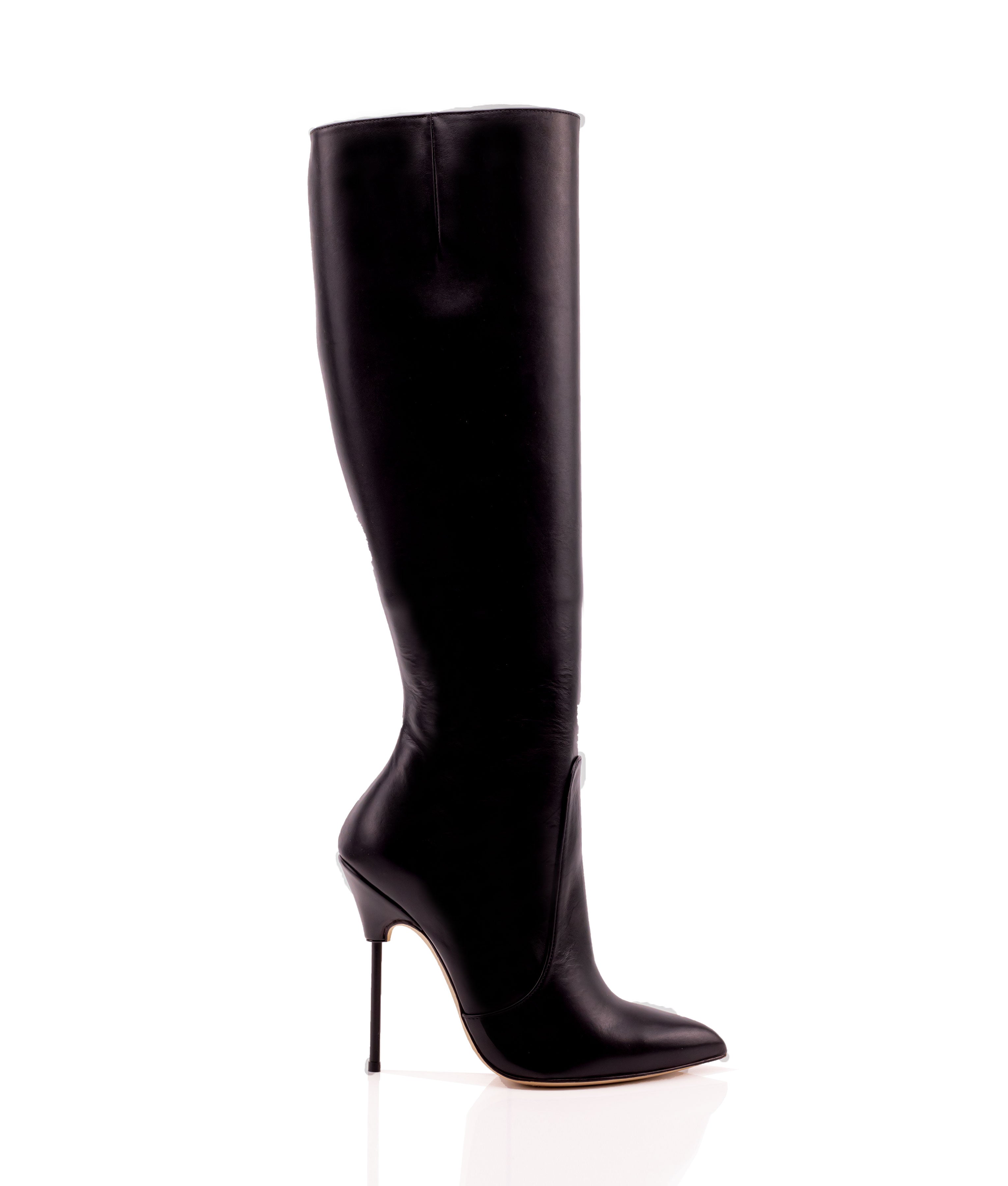 Red 115 Black Nappa · Charlotte Luxury Boots · Luxury High Heel Knee high Boots · Vicenzo Rossi · Custom Made · Made to measure · Luxury High Heel Knee High Boots · Boots