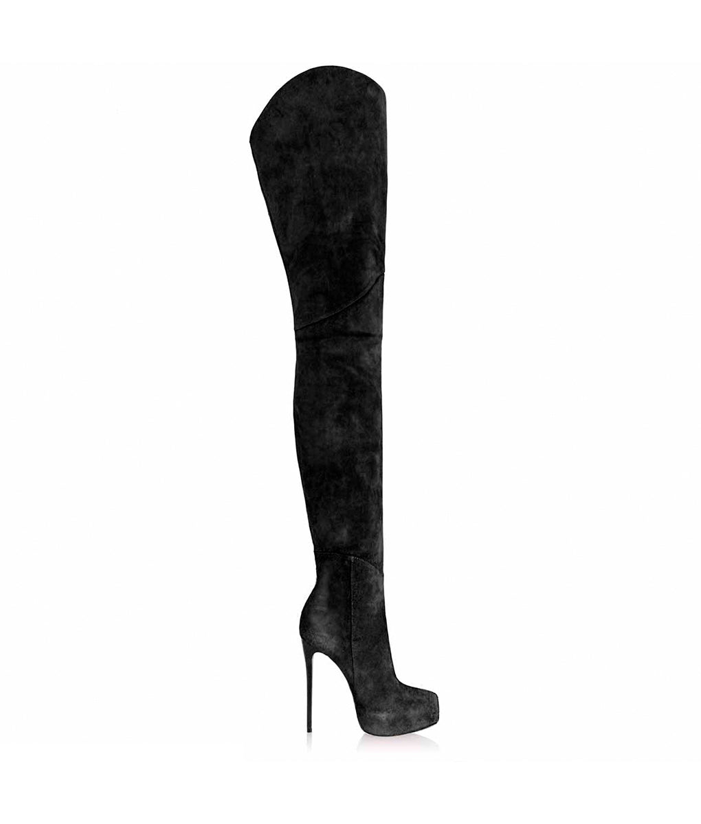 Tambala Black · Cq Couture · Charlotte Luxury High Heels Boots · Luxury High heel Fetish Boots ·  Platform Peep Toe Thigh high Boots · Luxury High Heels Boots made in Italy